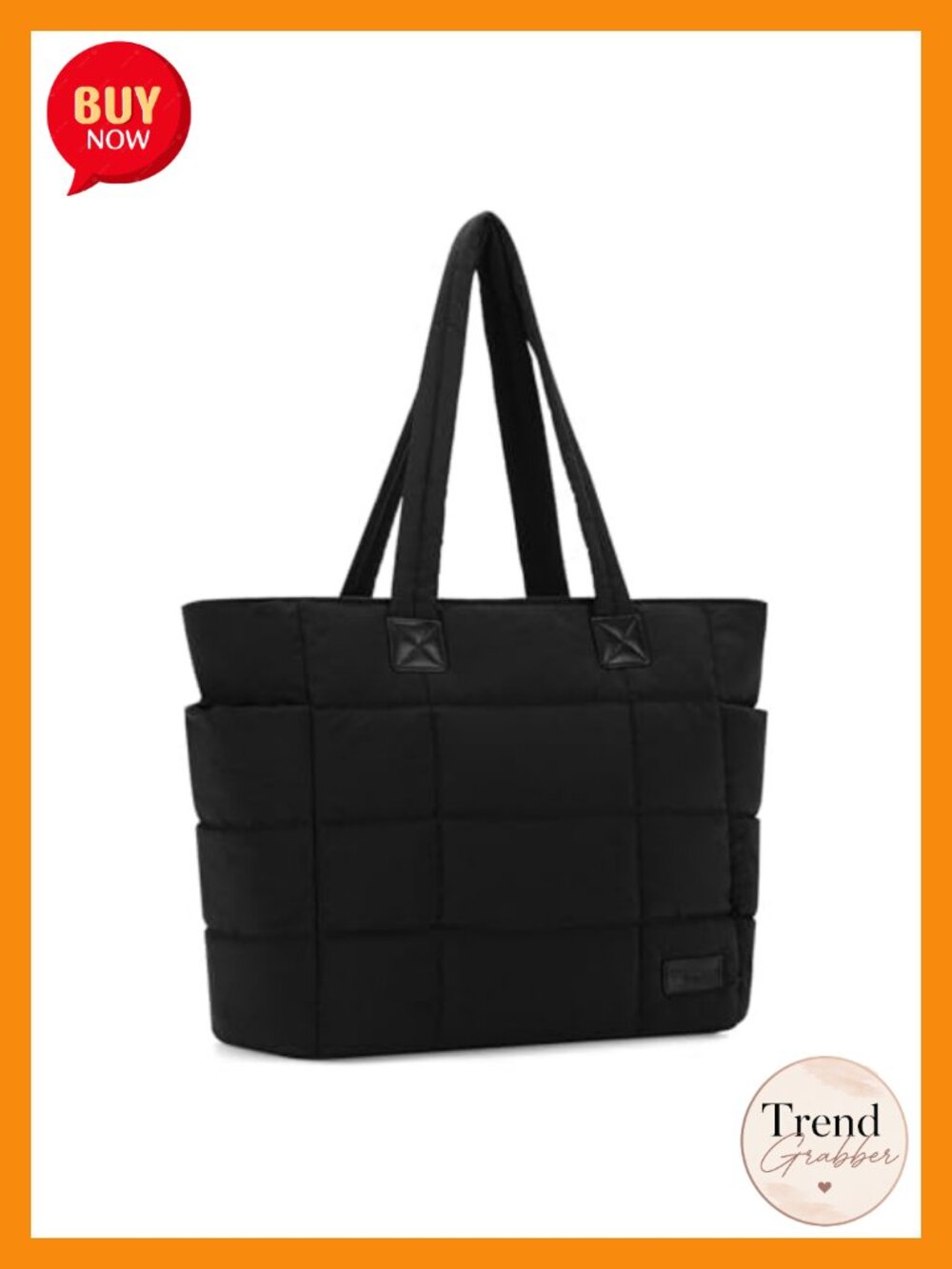 Lightweight Quilted Puffer Tote Bag Large Capacity Work Gym Travel Women